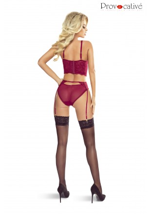 Passion Glamour ensemble bustier slip Bordeaux