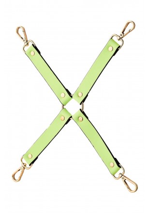 Sangle croix phosphorescente vert pour Menottes poignets et chevilles