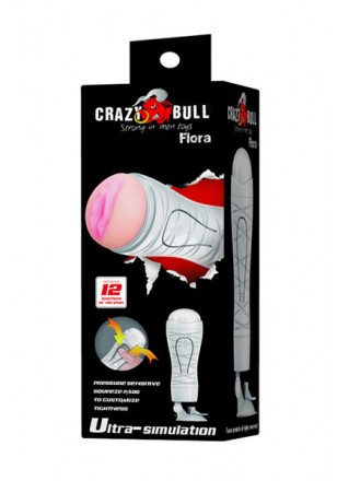 Crazy Bull Masturbateur Vibrant Vagin Flora Pussy blanc USB