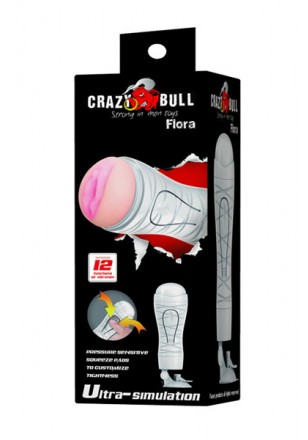 Crazy Bull Masturbateur Vibrant Bouche Flora Pussy blanc USB