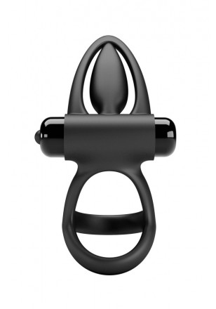 Double anneau vibrant avec stimulateur vibrant clitoris USB