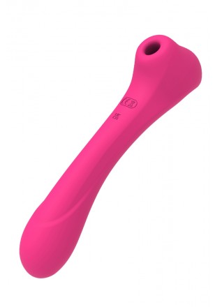 QUIVER Rose Stimulateur Clitoridien et vaginal USB à DOUBLE Stimulation par Succion ou Vibration 