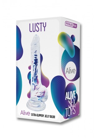 Lusty Gode ventouse testicules jelly transparent 18 cm
