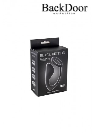 Button Noir Plug stimulant prostate avec anneau pénien