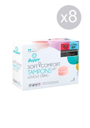 "Beppy" Soft COMFORT TAMPONS WET X 8 pieces