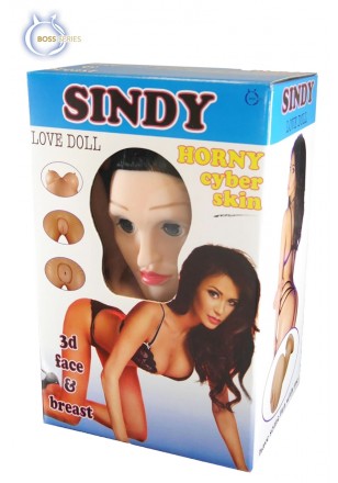 Sindy vibrante visage 3D Poupée gonflable anus vagin 