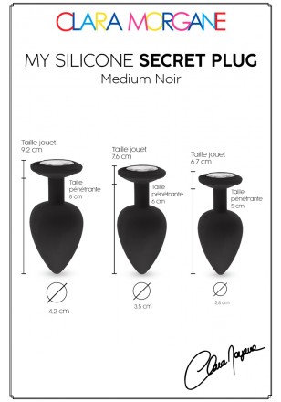 My Secret Black Silicone Plug Medium