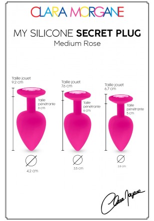 My Secret Rose Silicone Plug Medium