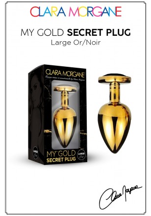 My Gold Secret Plug Doré Bijou Noir Large