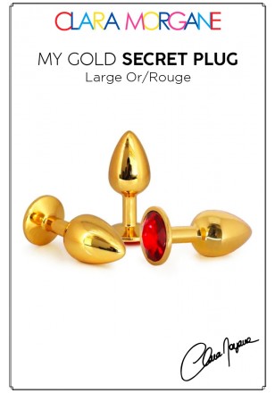 My Gold Secret Plug Doré Bijou Rouge Large