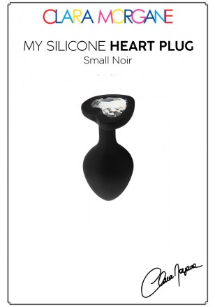 My Heart Black Silicone Plug Coeur Small
