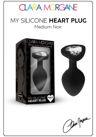 My Heart Black Silicone Plug Coeur Medium
