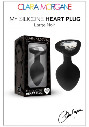 My Heart Black Silicone Plug Coeur Large