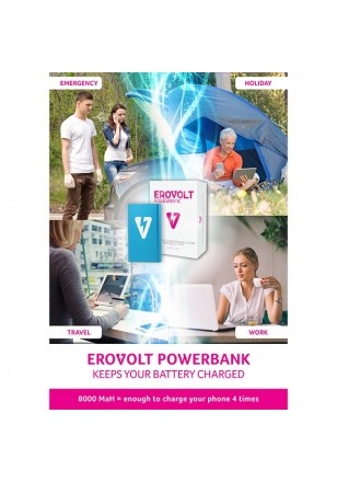 Erovolt Rose PowerBank de recharge universelle pour sextoys, tablettes...