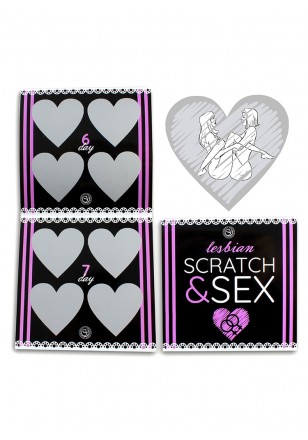 Scratch & Sex Présentoir 3x 12 cartes à gratter. (Hétéro / Femme / Homme)