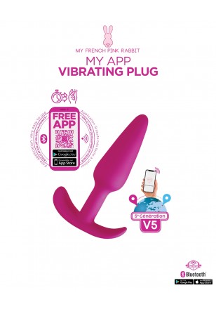 My App Vibating télécommande Plug vibrant USB connecté Bluetooth rose