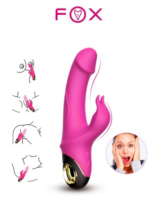 Meteror Rabbit Vibrator Stimulation vaginal clitoris USB Rose