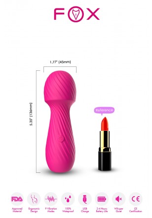 Dazzle Wand Massager petit wand vibrant USB Rose
