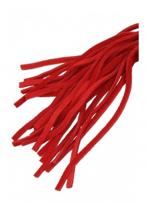 Martinet rouge et noir simili daim avec rivets 27cm