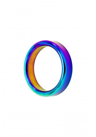 Cockring Rainbow large anneau acier  irisé 4.4cm