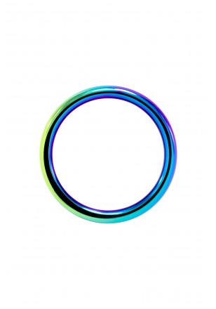 Cockring Rainbow large anneau acier  irisé 4.7cm