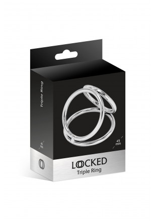 Cockring Triple Ring 3 anneaux acier L4.2 