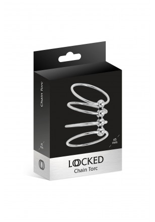 Cockring Chain Torc anneaux billes acier 4.5 cm