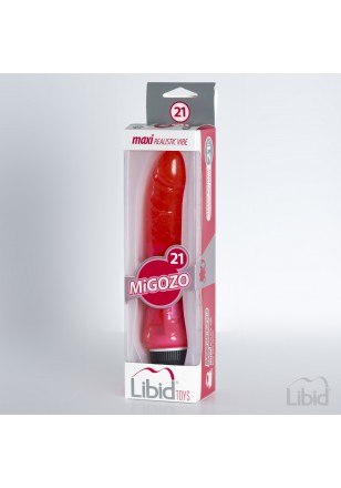 Migozo jelly Vibromasseur le grand 21 cm rouge