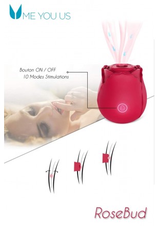 Bouton de Rose stimulateur clitoris succion vibration USB