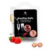 Boules Bresiliennes aromatisées vin pétillant fraise X2