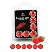 Boules Brésiliennes aromatisées Fraise X6