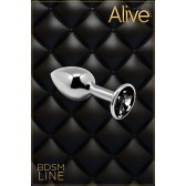 Metal Butt Plug Argent/Noir M