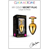 My Gold Secret Plug Doré Bijou Rose Large