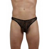 String Homme résille noire épaisse