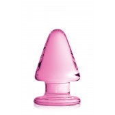 Plug Anal pointe en Verre rose 9cmx5.5 N°23