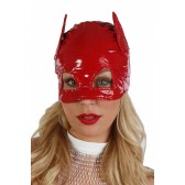 Masque Catwoman vinyle rouge