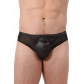 String Homme Wetlook micro résille cotés