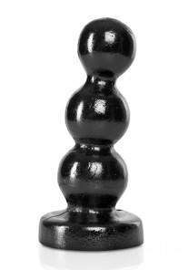 Plug Anal Géant 3 boules 21.5.x6.5 cm PVC noir