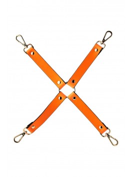 Sangle croix phosphorescente orange pour Menottes poignets et chevilles 