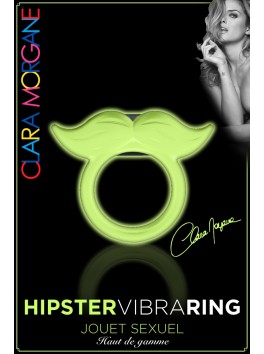 Hipster Vibra Ring - Anneau Vibrant phosphorescent moustache