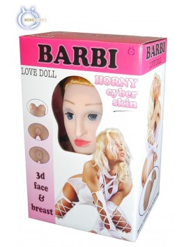 Barbi vibrante visage 3D Poupée gonflable anus vagin 