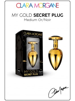 My Gold Secret Plug Doré Bijou Noir Medium