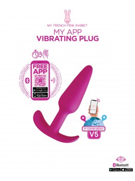My App Vibating télécommande Plug vibrant USB connecté Bluetooth rose