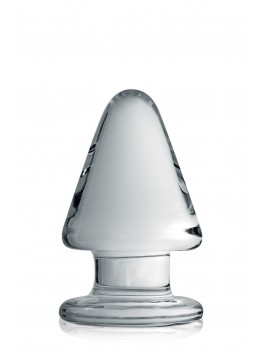 Plug Anal pointe en Verre transparent 9cmx5.5 N°23