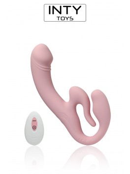 Glow gode ceinture vibrant vaginal clitoris USB télécommande
