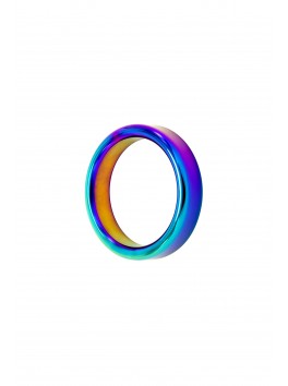 Cockring Rainbow large anneau acier  irisé 3.8cm