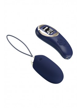Mina Oeuf vibrant USB à télécommande affichage Bleu nuit