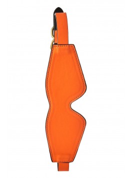 Masque phosphorescent simili cuir orange