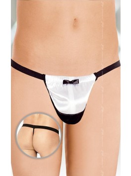 String Serveur blanc noir Homme