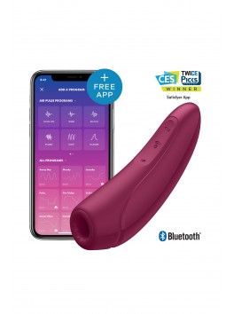 Curvy 1+ Connecté Androide Stimulateur clitoris par air pulsé vibrations Bordeaux